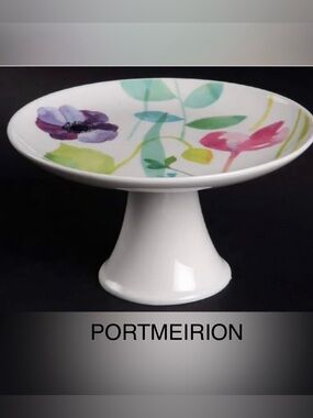 Portmeirion Mini Cake Stand. “Water Garden”. Made in England